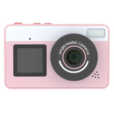 Digitalkamera Dubbla skärmar Vattentät Kamera + 32 GB kort + kortläsare - Rosa