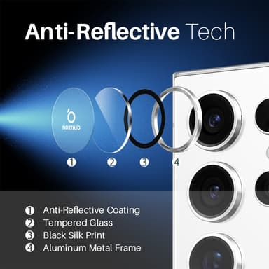 NORTHJO för Samsung Galaxy S25 Ultra Härdat Glas Kameralinsskydd
