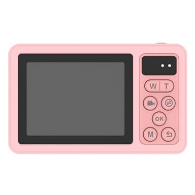 Digitalkamera Dubbla skärmar Vattentät Kamera + 32 GB kort + kortläsare - Rosa