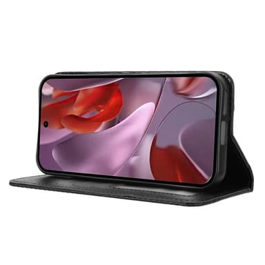För Google Pixel 9A Plånboksfodral Exklusivt Svart