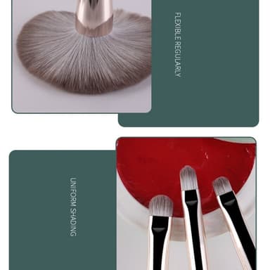 14 st Makeup Brush Set Foundation Powder Concealer Borstar Borsthållare