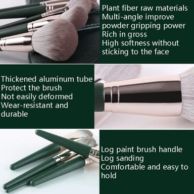 14 st Makeup Brush Set Foundation Powder Concealer Borstar Borsthållare