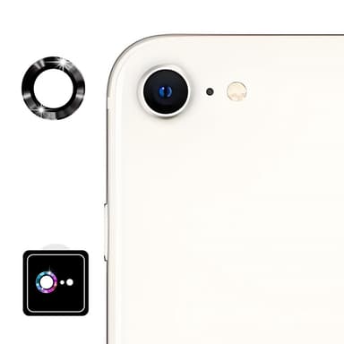 För iPhone 16e Kameralinsskydd ENKAY Hat-Prince Metallring Linsfilm