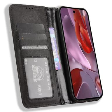 För Google Pixel 9A Plånboksfodral Exklusivt Svart