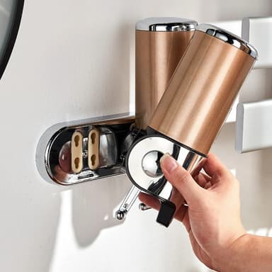 Tvålautomat i rostfritt stål 1000 ml Manuell Push Pump Schampo Body Wash