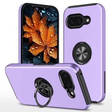 Till Pixel 9A Hybrid skal med Finger Ring - Lila
