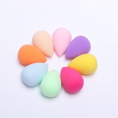 2 st Makeup Sponge Blender Teardrop Beauty Egg Rengöringspuff Hudvård - Nude