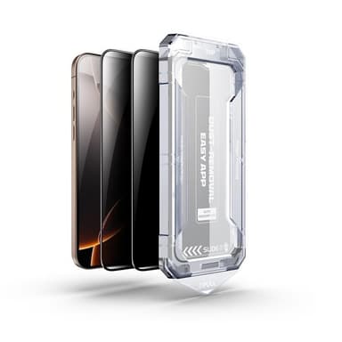 BOOM iPhone 16 Pro Privacy Härdat Glas Skärmskydd 2st