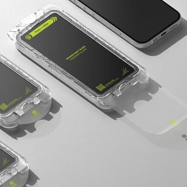 [2-Pack] Ringke iPhone 16/15 Härdat glas Skärmskydd Easy Slide - Svart