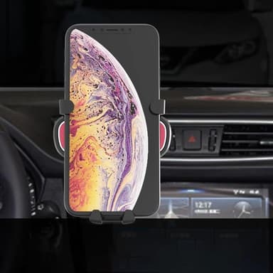 Gravity Smartphone Bilhållare För luftventil med Luftfräschare - Silver