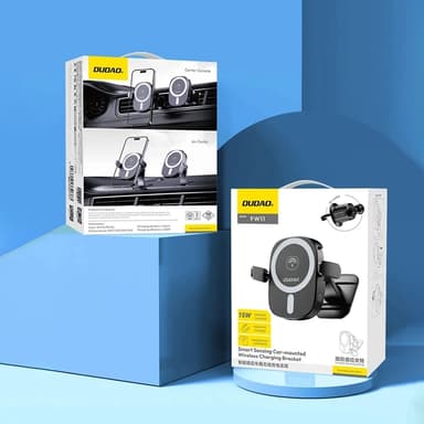 Dudao Mobilhållare Ventilationsgaller Med Inductive Laddare 15W - Svart