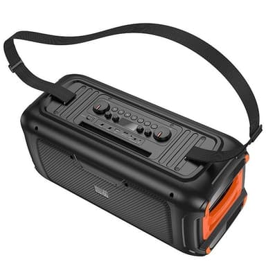 Hoco Trådlös Högtalare Med 2xTrådlösa Mikrofoner LED 60W (Karaoke Set) HA9