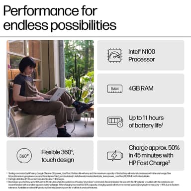 HP Chromebook x360 14 N100/4/128/IPS 14” bärbar dator