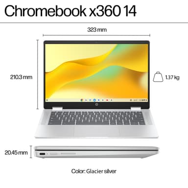 HP Chromebook x360 14 N100/4/128/IPS 14” bärbar dator