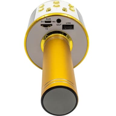 Denver Bluetooth Karaoke Mikrofon med inbyggd högtalare - Guld