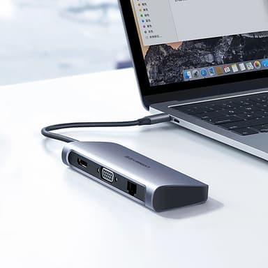 Ugreen 9in1 HUB USB-C Till USB-C, HDMI, VGA, RJ45, SD/TF Kortläsare, 3xUSB-A 3.0