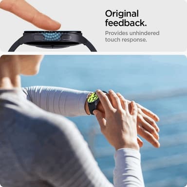 [2-Pack] Spigen Galaxy Watch 7 (44mm) Härdat glas Skärmskydd EZ Fit