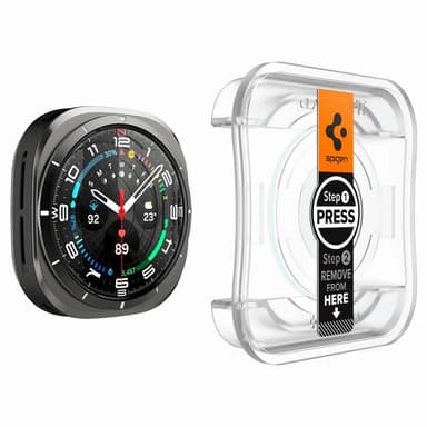 [2-Pack] Spigen Galaxy Watch Ultra (47mm) Härdat glas Skärmskydd EZ Fit