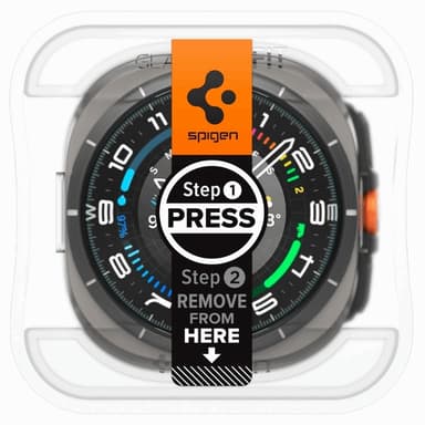 [2-Pack] Spigen Galaxy Watch Ultra (47mm) Härdat glas Skärmskydd EZ Fit