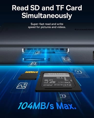 Baseus USB HUB 11in1 Metal Gleam Series II USB-A/USB-C - Svart