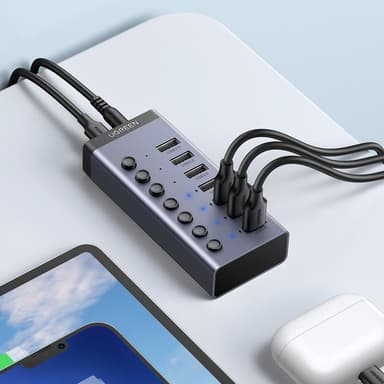 Ugreen Multifunctional HUB 7in1 USB Typ-C PD DC 12V - Grå