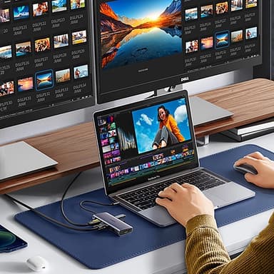 Ugreen 9in1 HUB USB-C Till USB-C, HDMI, VGA, RJ45, SD/TF Kortläsare, 3xUSB-A 3.0