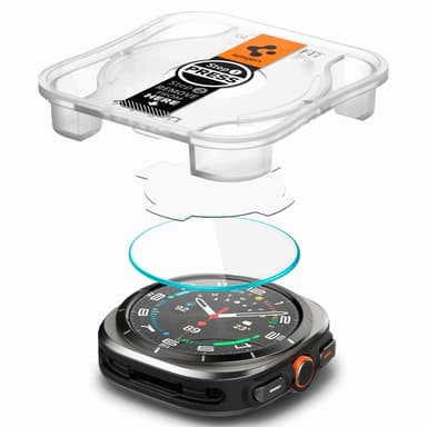 [2-Pack] Spigen Galaxy Watch Ultra (47mm) Härdat glas Skärmskydd EZ Fit