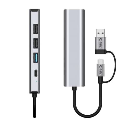 Tech-Protect HB03 5in1 Hub Adapter - Space Grå