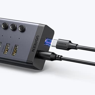 Ugreen Multifunctional HUB 7in1 USB Typ-C PD DC 12V - Grå