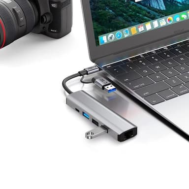 Tech-Protect HB03 5in1 Hub Adapter - Space Grå