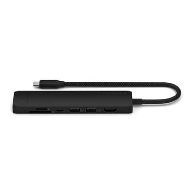 Satechi 7-i-1 HUBB USB-C Slim Multiport Adapter med Ethernet - Svart