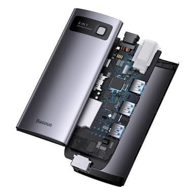 Baseus StarJoy HUB 8-Port USB-C - 3x USB-A - Grå
