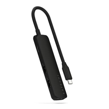 Satechi 4-i-1 HUBB USB-C Slim Multiport Adapter 4K - Svart