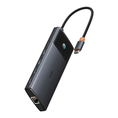 Baseus HUB 10in1 Metal Gleam Series - Svart