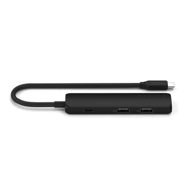 Satechi 4-i-1 HUBB USB-C Slim Multiport Adapter 4K - Svart