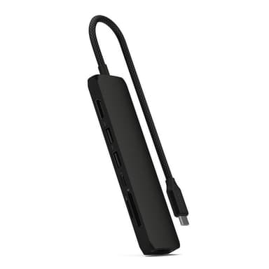 Satechi 7-i-1 HUBB USB-C Slim Multiport Adapter med Ethernet - Svart