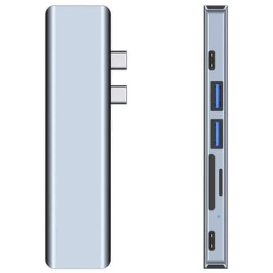 Tech-Protect V5-Hub Adapter 7in1 - Grå
