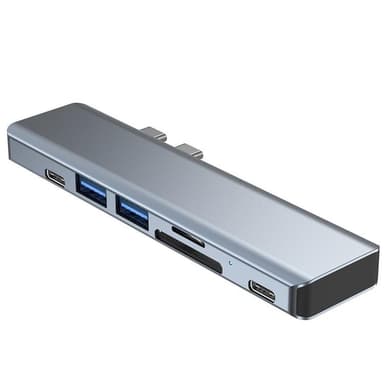 Tech-Protect V5-Hub Adapter 7in1 - Grå