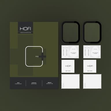 [2-Pack] Hofi Apple Watch 46mm Series 10 Skärmskydd Hybrid - Svart