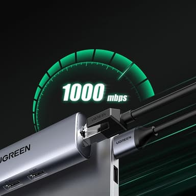 Ugreen 5in1 HUB USB-A Till 1xMicro-USB 1xRJ45 3xUSB-A 3.0 - Grå