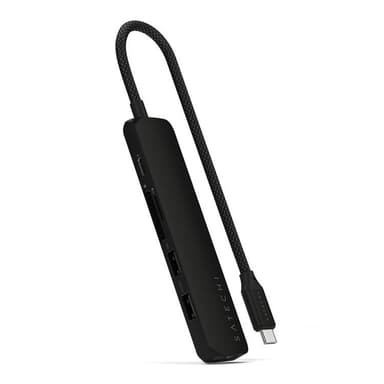 Satechi 6-i-1 HUBB USB-C Slim Multiport Adapter - Svart