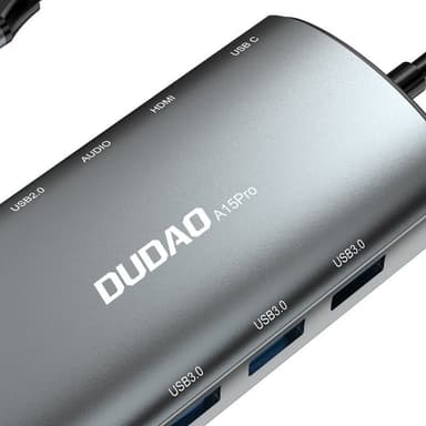 Dudao 11w1 multifunktionel HUB USB-C - USB-C Grå