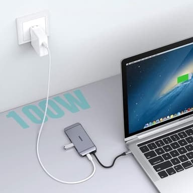 Choetech 9in1 Multifunktionell HUB 3 x USB Till USB-C - Grå