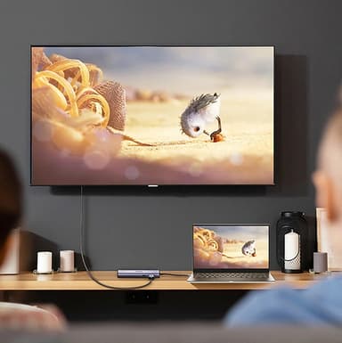 Ugreen HUB 100W USB-C Till HDMI, RJ45, USB-C, SD/TF Kortläsare, USB-A 3.0