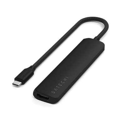 Satechi 6-i-1 HUBB USB-C Slim Multiport Adapter - Svart
