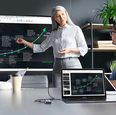 Ugreen HUB 100W USB-C Till HDMI, RJ45, USB-C, SD/TF Kortläsare, USB-A 3.0