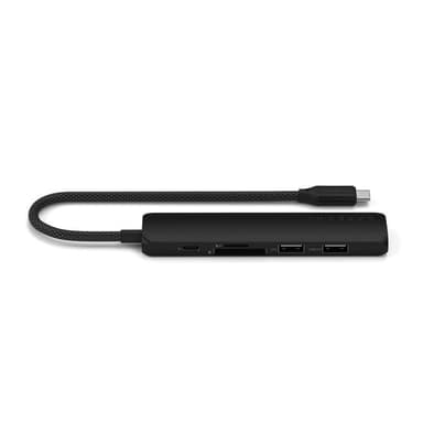 Satechi 6-i-1 HUBB USB-C Slim Multiport Adapter - Svart