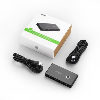 Ugreen Switch Box HUB 4x USB 3.2 Gen 1 USB Splitter - Svart
