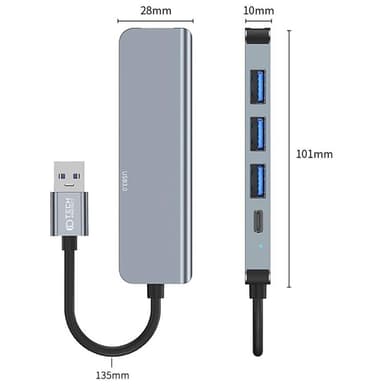 Tech-Protect 5IN1 Hub Adapter - Grå