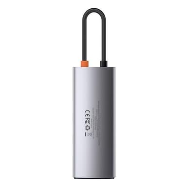 Baseus 6in1 Multifunktionell HUB USB-C 100 W - Grå
